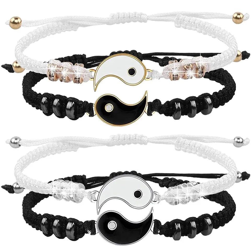 Hot Selling Cross-border Specialized Alloy Hand-woven Couple Bracelet Tai Chi Bagua Bracelet Set Spot Wholesale