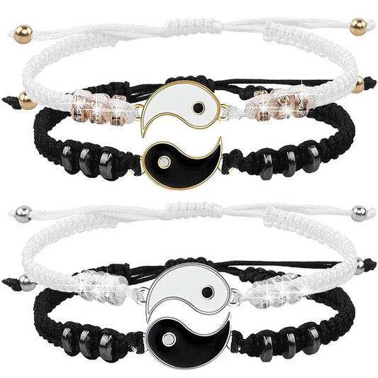 Hot Selling Cross-border Specialized Alloy Hand-woven Couple Bracelet Tai Chi Bagua Bracelet Set Spot Wholesale